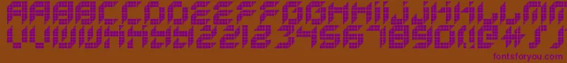 KreasedRemix Font – Purple Fonts on Brown Background