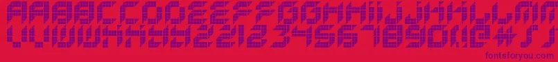 KreasedRemix Font – Purple Fonts on Red Background