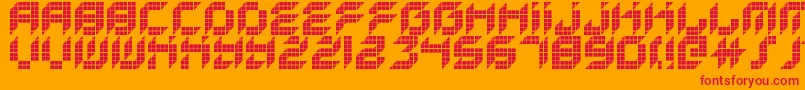 KreasedRemix Font – Red Fonts on Orange Background