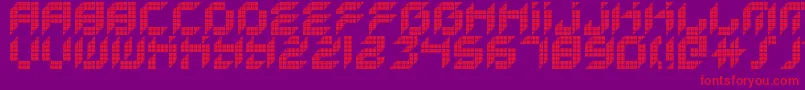 KreasedRemix Font – Red Fonts on Purple Background