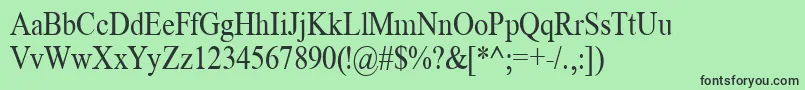TimeRoman85n Font – Black Fonts on Green Background