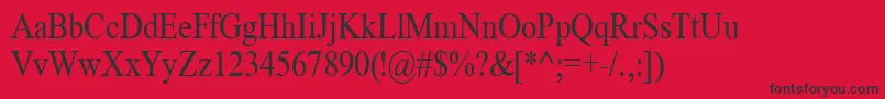 TimeRoman85n Font – Black Fonts on Red Background