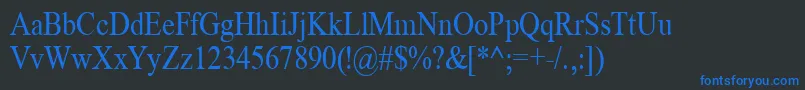 TimeRoman85n Font – Blue Fonts on Black Background