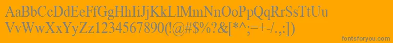 TimeRoman85n Font – Gray Fonts on Orange Background