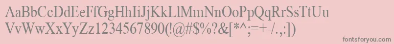TimeRoman85n Font – Gray Fonts on Pink Background