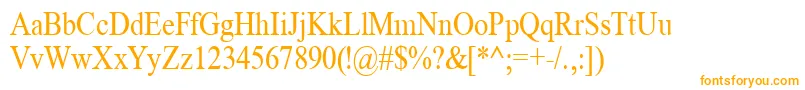 TimeRoman85n Font – Orange Fonts on White Background