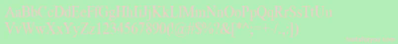 TimeRoman85n Font – Pink Fonts on Green Background