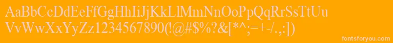 TimeRoman85n Font – Pink Fonts on Orange Background
