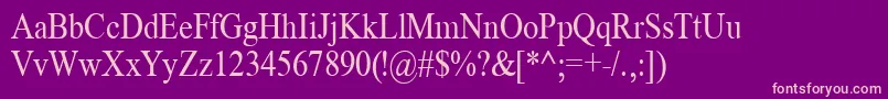 TimeRoman85n Font – Pink Fonts on Purple Background