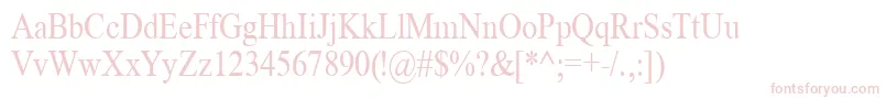 TimeRoman85n Font – Pink Fonts on White Background