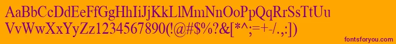 TimeRoman85n Font – Purple Fonts on Orange Background