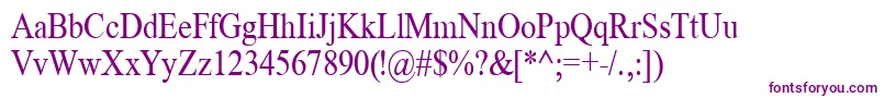 TimeRoman85n Font – Purple Fonts on White Background