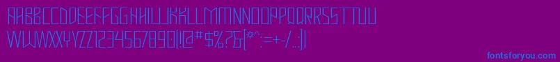 Mastodh Font – Blue Fonts on Purple Background