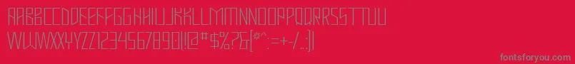 フォントMastodh – 赤い背景に灰色の文字