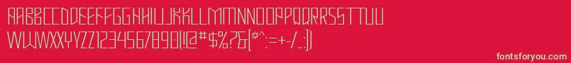 フォントMastodh – 赤い背景に緑の文字