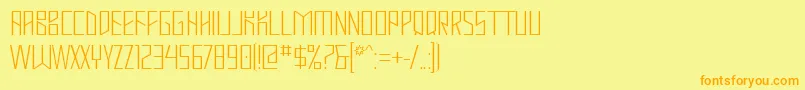 Mastodh Font – Orange Fonts on Yellow Background