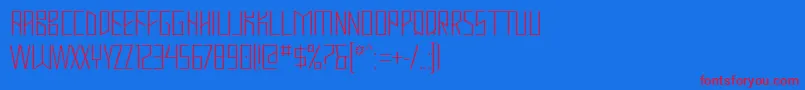 Mastodh Font – Red Fonts on Blue Background