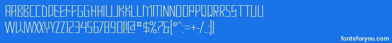 Шрифт Mastodh – белые шрифты на синем фоне