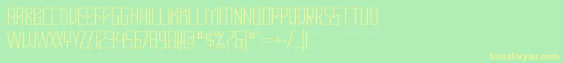 Mastodh-Schriftart – Gelbe Schriften auf grünem Hintergrund