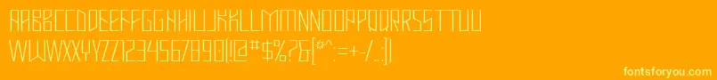 Mastodh Font – Yellow Fonts on Orange Background