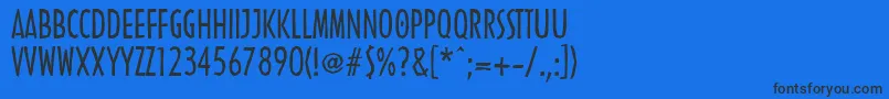 LinotypenordicaRegular Font – Black Fonts on Blue Background