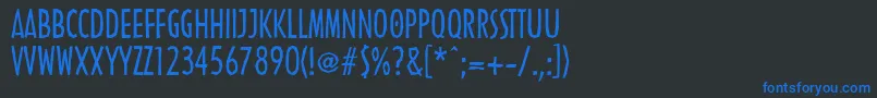 LinotypenordicaRegular Font – Blue Fonts on Black Background