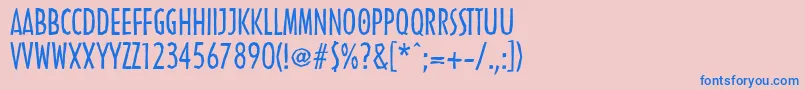 LinotypenordicaRegular Font – Blue Fonts on Pink Background