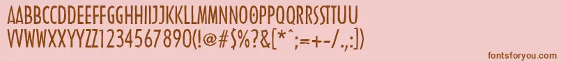 LinotypenordicaRegular Font – Brown Fonts on Pink Background