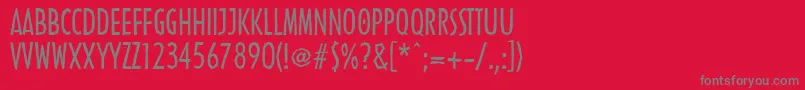 Czcionka LinotypenordicaRegular – szare czcionki na czerwonym tle