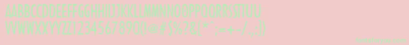 LinotypenordicaRegular Font – Green Fonts on Pink Background