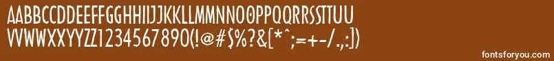 LinotypenordicaRegular Font – White Fonts on Brown Background