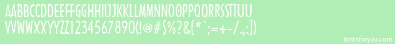 LinotypenordicaRegular Font – White Fonts on Green Background