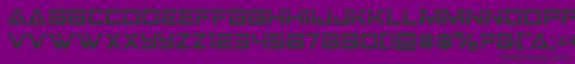Strikefighterlaser-Schriftart – Schwarze Schriften auf violettem Hintergrund