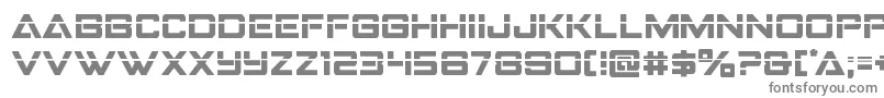 フォントStrikefighterlaser – 白い背景に灰色の文字