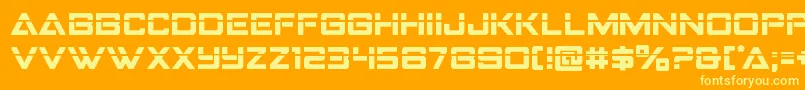 Strikefighterlaser Font – Yellow Fonts on Orange Background