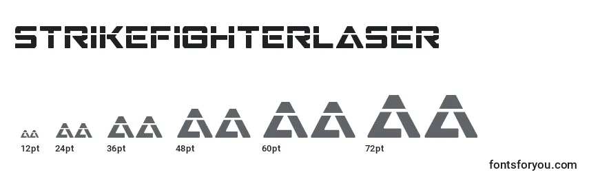 Размеры шрифта Strikefighterlaser