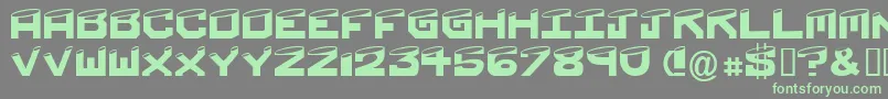 Shaved Font – Green Fonts on Gray Background
