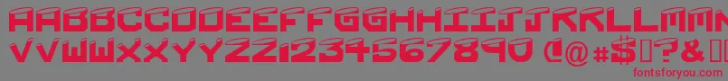 Shaved Font – Red Fonts on Gray Background