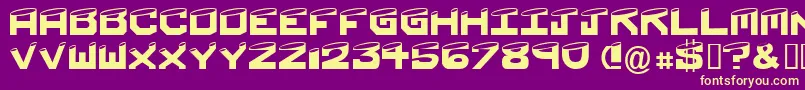 Shaved Font – Yellow Fonts on Purple Background