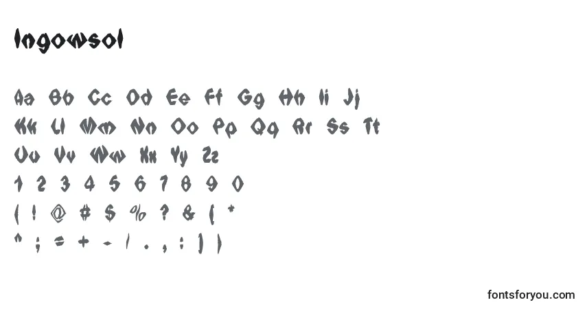 Fuente Ingowsol - alfabeto, números, caracteres especiales