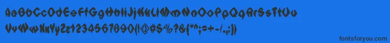 Ingowsol Font – Black Fonts on Blue Background