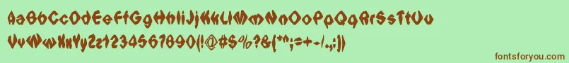 Ingowsol Font – Brown Fonts on Green Background