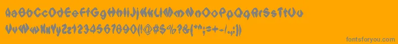 Ingowsol Font – Gray Fonts on Orange Background