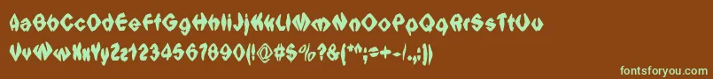 Ingowsol Font – Green Fonts on Brown Background