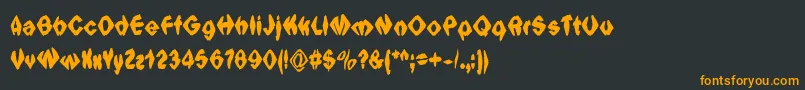 Ingowsol Font – Orange Fonts on Black Background