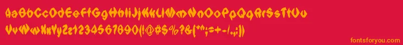 Ingowsol Font – Orange Fonts on Red Background