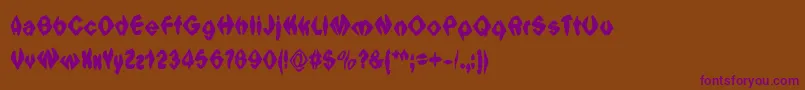 Ingowsol Font – Purple Fonts on Brown Background