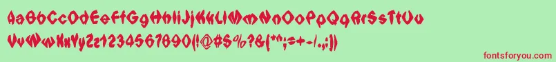 Ingowsol Font – Red Fonts on Green Background