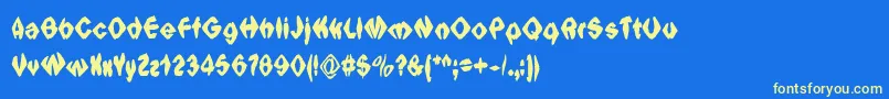 Ingowsol Font – Yellow Fonts on Blue Background