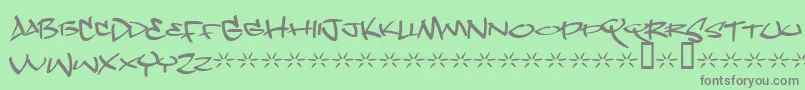 More about Dope ffy Font Dope ffy Font – Gray Fonts on Green Background